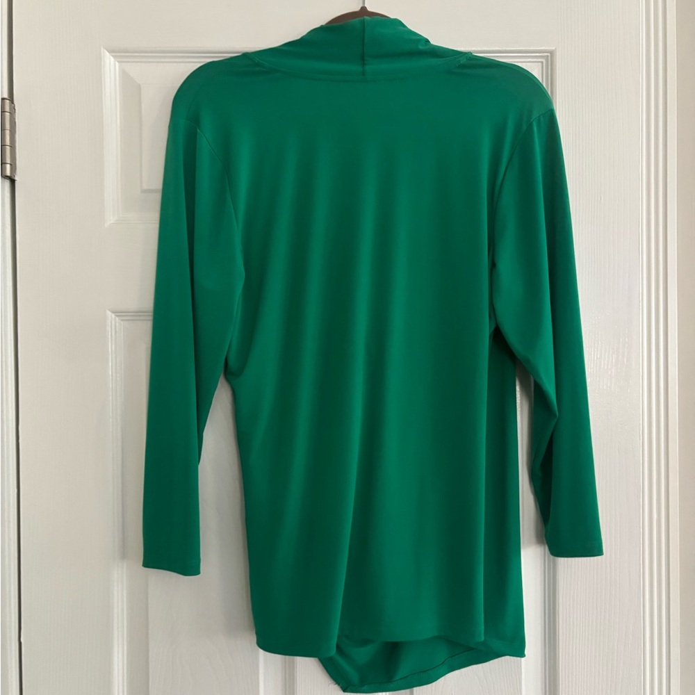 Elegant Green Drape Front Top - Picture 3 of 4